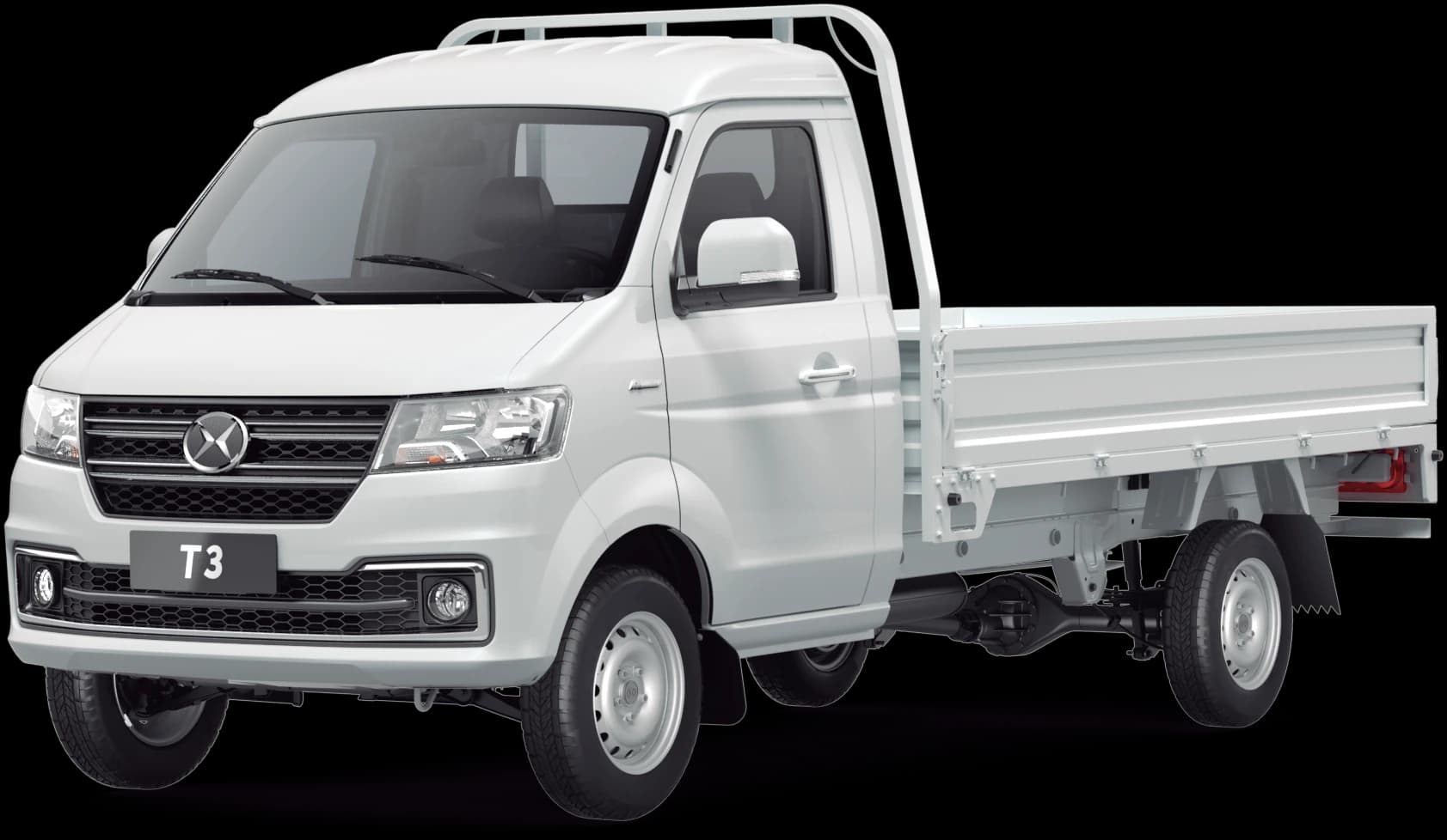Shineray T30 pick-up de carga blanca, vista tres cuartos frontal