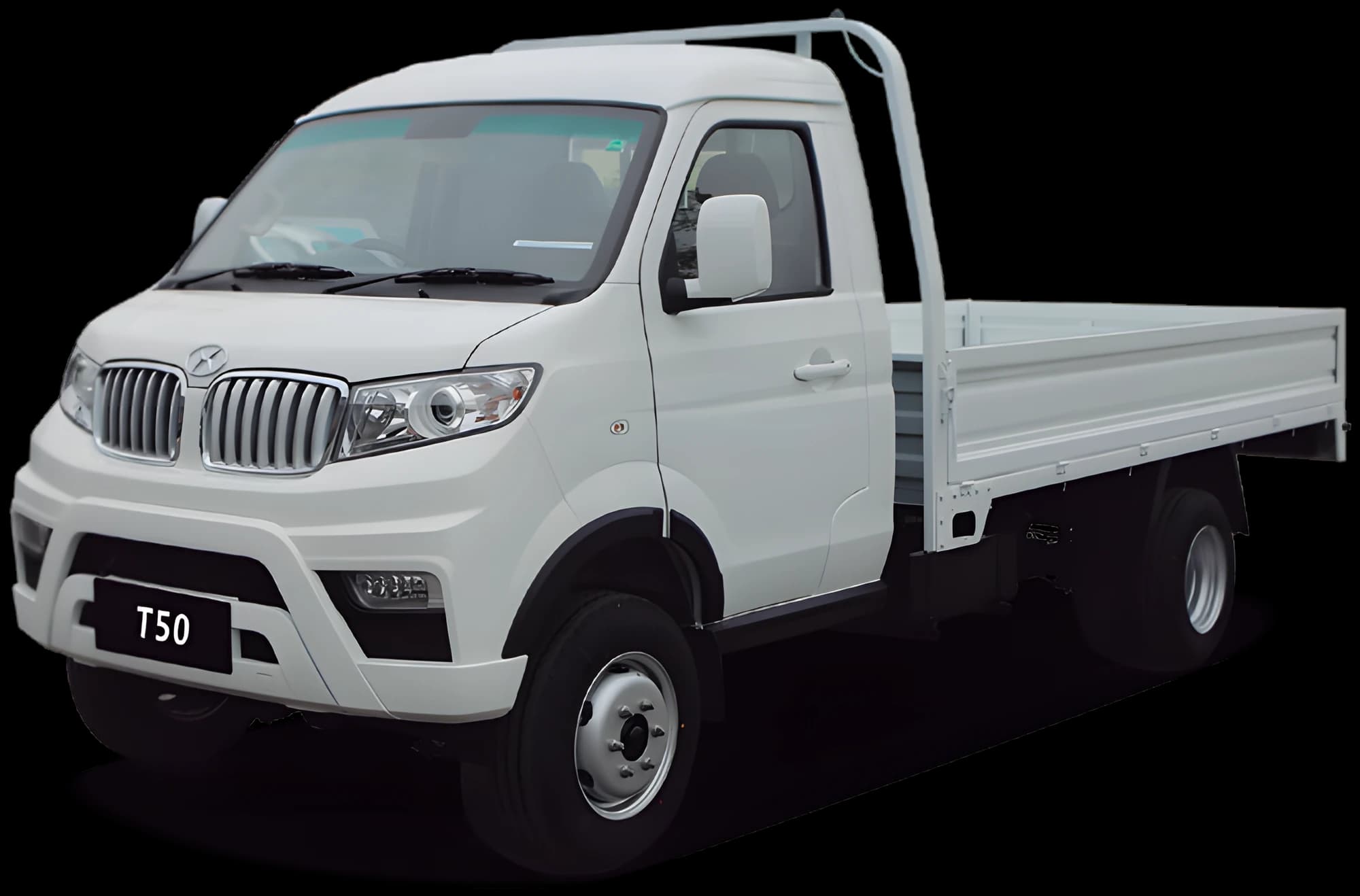 Shineray T50 camión ligero blanco, vista tres cuartos frontal